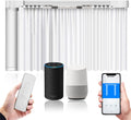 Electric Smart Curtains System, Automatic Curtain Opener, Motorized Curtains Rod with Remote, Compatible with Alexa/Google Home/Tuya App (Up to 244 inches)