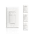 ECOELER PIR Motion Sensor Light Switch, Occupancy Motion Detector Wall Switch with Sensitivity & Delay Adjustable, Neutral Wire Required, Single Pole, for Hallway, Bathroom, Storage Room, 4 Pack