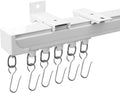 Curtain Tracks Ceiling Wall Mounted Heavy-Duty Curtains Rails Room Divider Curtain Track for Living Room Bedroom Room Shower Divider White 3 ft To 15 ft