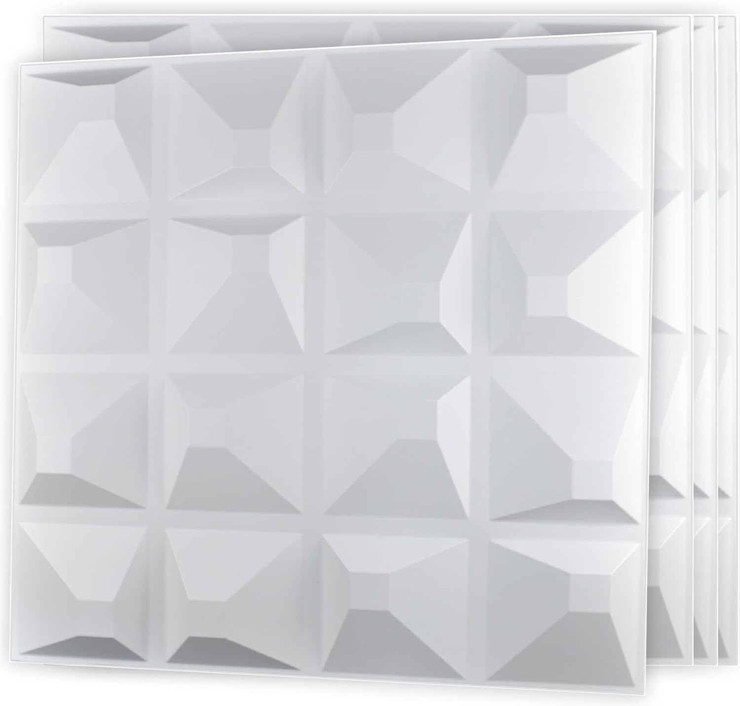 Art3d Decorative 3D Wall Panel, 32 Sq.FT PVC Interior Wall Decor for Living Room, Bedroom, Lobby, Office, Shopping Mall, White