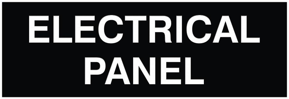 All Quality Basic Electrical Panel Sign - Fire Regulation Safety Compliance Sign - Black - Medium (1 Pack)