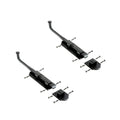 Renovators Supply Manufacturing Slide Bolt Latch 9 in. Black Iron Ball Tip Style Slide Bolt with Mounting Hardware Pack of 2