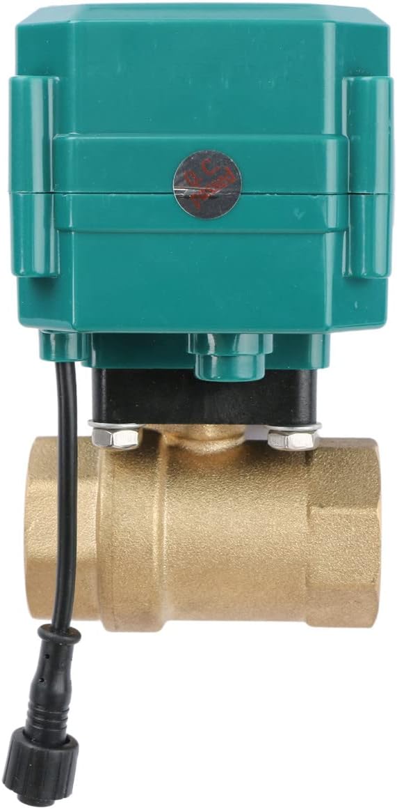 U.S. Solid 1" Smart Motorized Ball Valve - Remote App Mobile Control Brass Electrical Ball Valve with Manual Switch, 5V DC USB Connection