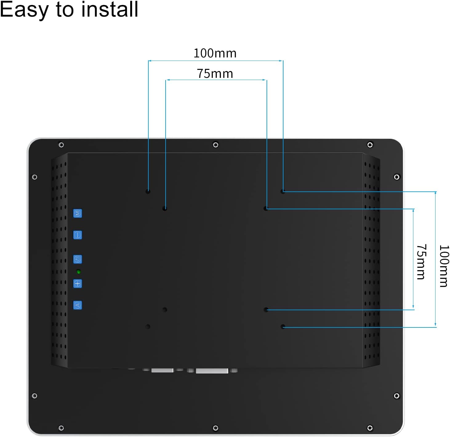 GreenTouch 12.1 Inch PCAP Multi-Touch Touchscreen Monitor - HDMI/VGA/DVI Port Built-in for Kisok - 1024 * 768 Resolution