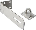 Alise Door Lock Hasp Latch, 5 inch SUS 304 Stainless Steel Safety Packlock Clasp Hasp Lock Latch with Fixing Screw for External Doors Window Cabinet Pet Cage, Brushed Nickel MS9-5B