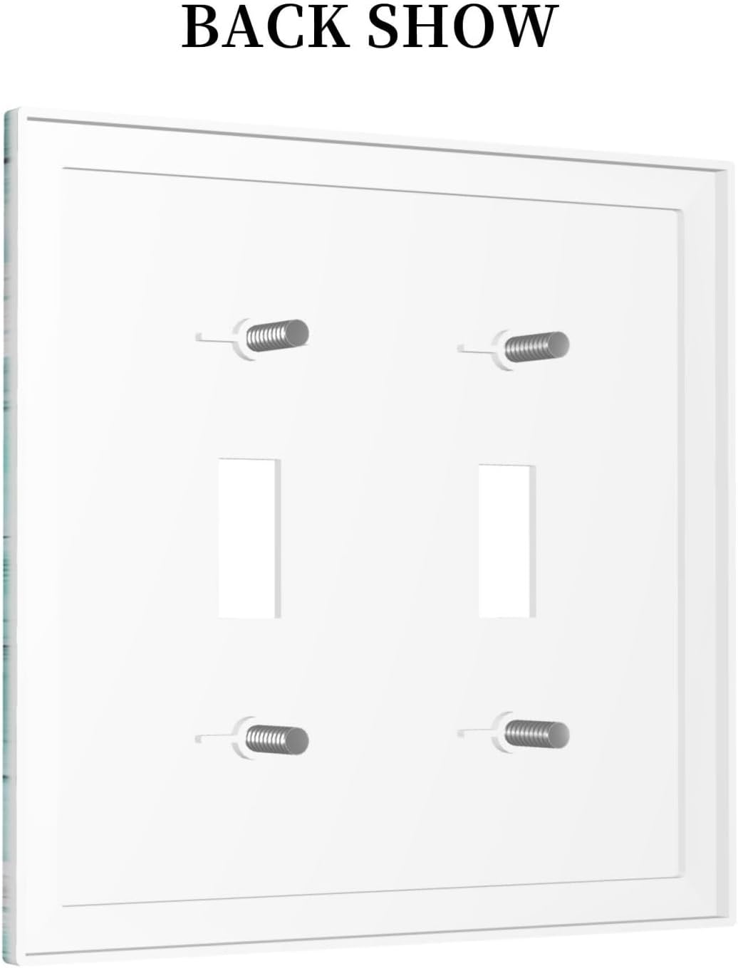 Teal Butterfly Daisy Rustic Wooden Signs Decorative Switch Plates 2 Gang Double Toggle Outlet Light Switch Cover Wall Plate Electrical Faceplate For Farmhouse Cabin Decor