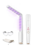 UV Light Sanitizer Wand, Portable UVC Light Disinfector Lamp Chargable Foldable UV Wand for Home Hotel Travel with 20 UV-C LED Beads