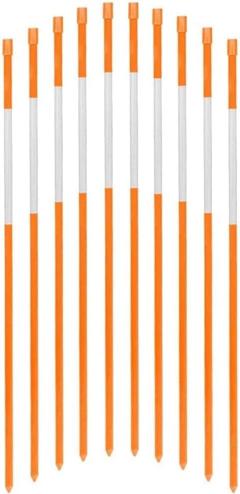 FiberMarker 48-Inch Reflective Driveway Markers Orange 50-Pack 5/16-Inch Dia Driveway Poles 48-Inch Reflective Driveway Markers Orange 50-Pack 5/16-Inch Dia Driveway Poles