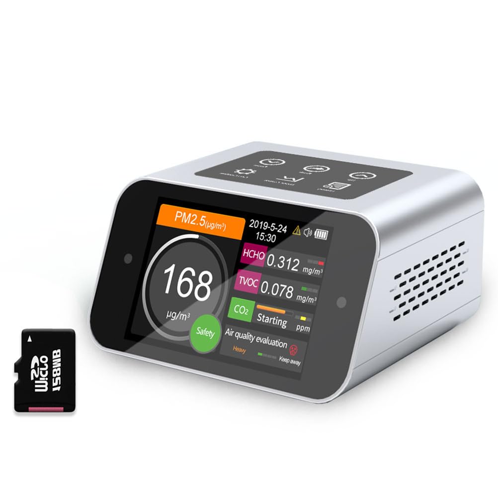 Air Quality Monitor Indoor AQI Dust Meter Pollution Tester Particle Counter (PM+TVOC+HCHO+CO2)