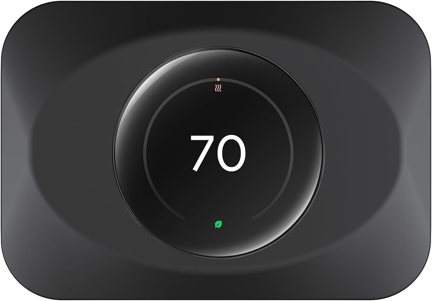 Nest Thermostat Wall Plate Cover Replacement Compatible with Google Nest Learning Thermostat (4th Gen), Practical Nest Learning Thermostat 4 Trim Kit, Snap fit Design (Black, 1 Pack)