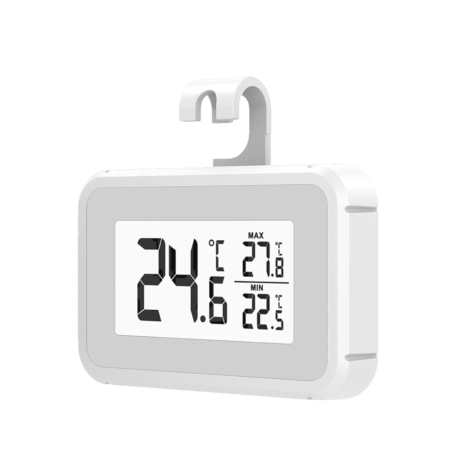 Elitech Fridge Thermometer Digital Freeze Refrigerator Thermometer Waterproof Large LCD Display Max/Min Record Function TM-2T
