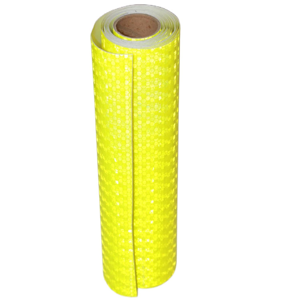 Fluorescent Yellow Reflective Tape Outdoor Waterproof 10 inch, High Visibility Warning Safety Industrial Marking Tape (11 feet)