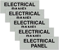All Quality Basic Electrical Panel Sign - Fire Regulation Safety Compliance Sign - Lt Gray - Large (5 Pack)