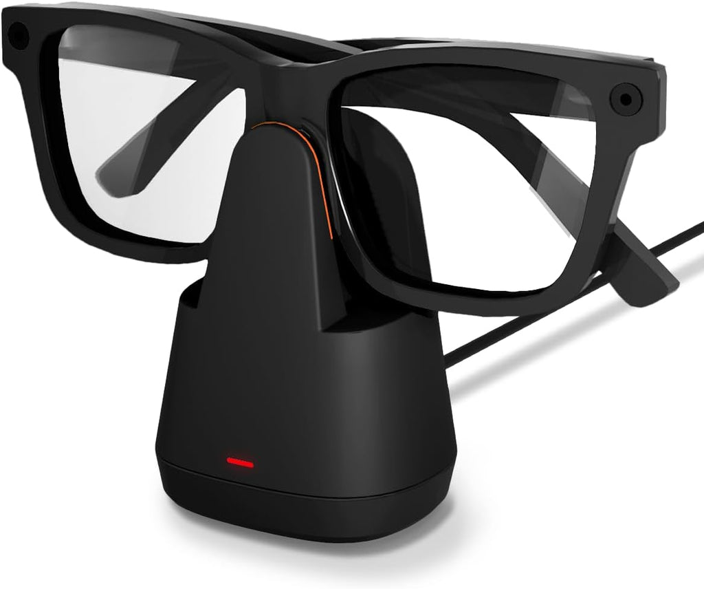 Doohoeek Charging Dock for Meta Ray-Ban Glasses, Scratch-Proof & Weighted Base Charging Station for Oakley Meta Glasses, AI Glasses Charger for Wayfarer, Skyler, Headliner & HSTN