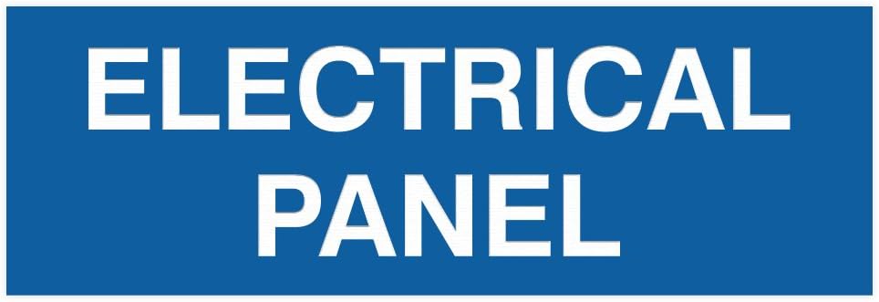All Quality Basic Electrical Panel Sign - Fire Regulation Safety Compliance Sign - Blue - Medium (1 Pack)