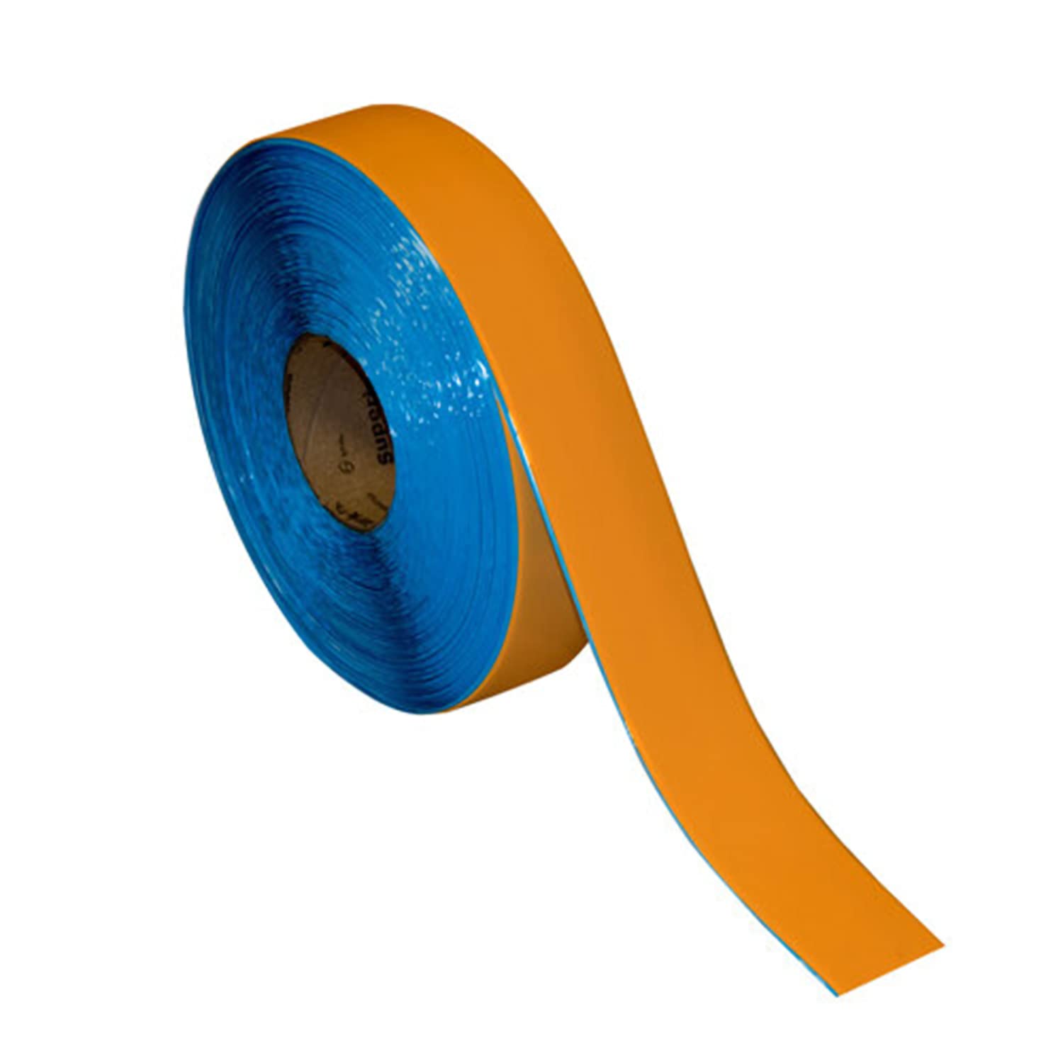 SmartSign Orange 2 inch x 100 feet Floor Marking Tape, 32 mil Vinyl Floor Tape, Superior Mark Industrial Use Safety Tape with Beveled Edges, Strong Adhesive, for Gym/Warehouse/Courts