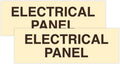 All Quality Basic Electrical Panel Sign - Fire Regulation Safety Compliance Sign - Ivory/Dark Brown - Large (2 Pack)