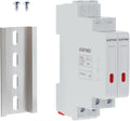 2Pcs C45 DIN Rail Mount Indicator Light, LED Indicator Light, 110 VAC/DC Signal Lamp, with 80 mm DIN Rail & Screws, Ideal Light for Indicating Circuit Status, CE (Red)