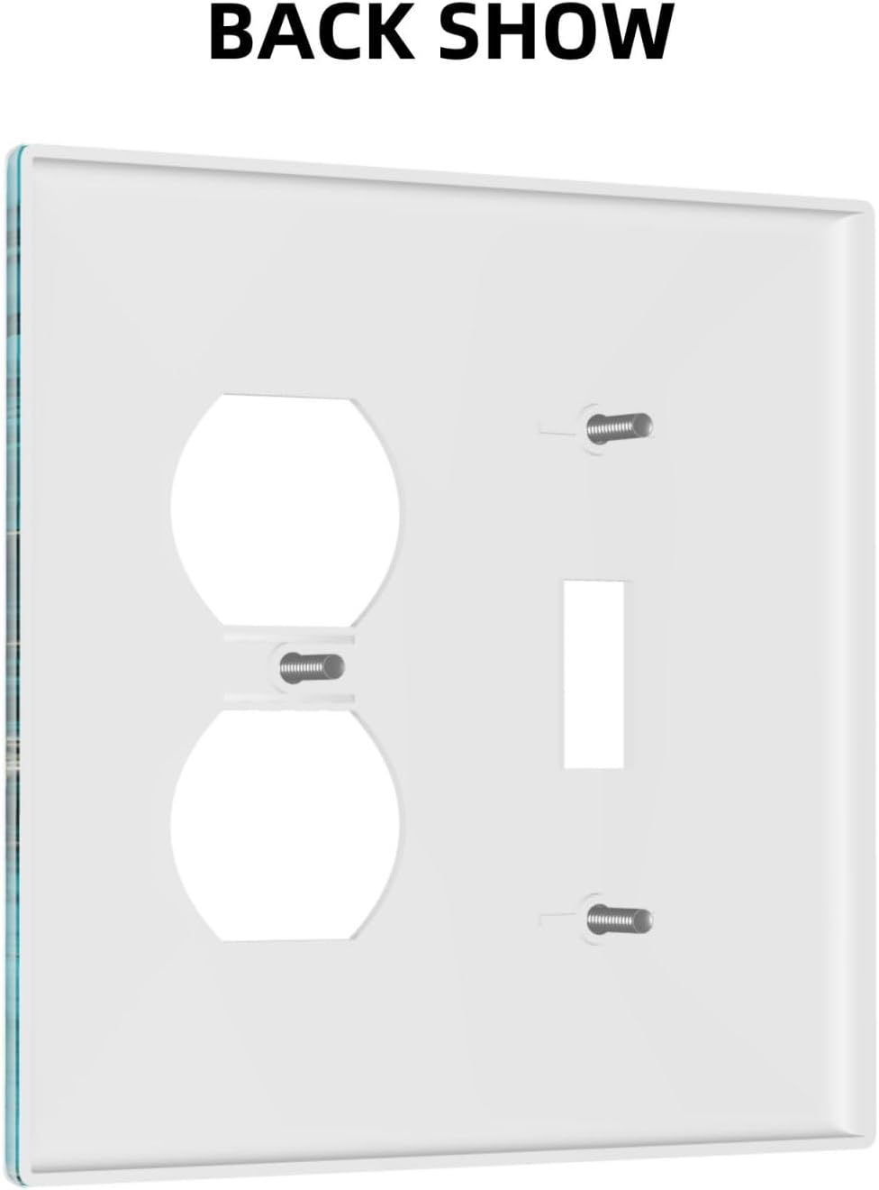 Decorative Outlet Covers Modern Abstract Turquoise Blue Marble Texture 2 Gang Wall Plate Single Toggle Duplex Combo Light Switch Covers Switch Plate Cover for Bathroom Home Decor