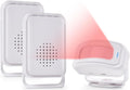 Motion Sensor Alarm Motion Detector Alarm Doorbell Indoor Alarms Business Door Entry Chime Multifunctional Door Alarms Wireless Detector with LED Indicator & Vibration (1 Sensor + 2 Receiver)