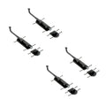 Renovators Supply Manufacturing Black Slide Bolt Door Latch 9 in. Long Black Iron Metal Sliding Bolts with Catch for Cabinet, Barn Doors Or Fence Rust Resistant Security Locks with Hardware Pack of 4