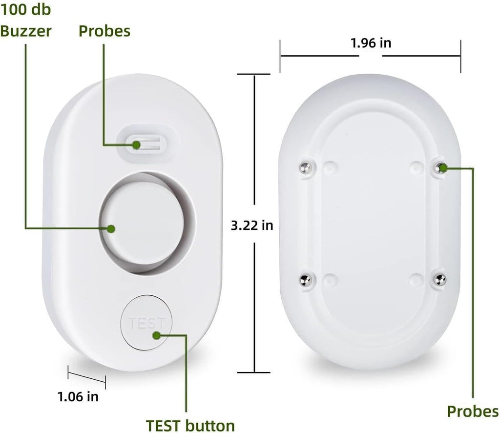 5 Pack Water Leak Detectors for Home, 100dB Water Sensor Alarm for Basement,Flood Leakage Detection Devices for Pipe/Drain/Sink/Faucet Drip Alert,Floor Flooding in Bathroom/Kitchen/Toilet/Laundry Room