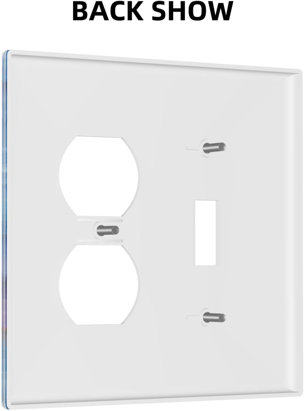Decorative Outlet Covers Abstract Blue Purple Gold Marble Texture 2 Gang Wall Plate Single Toggle Duplex Light Switch Cover Switch Plate Covers Faceplate for Bathroon Kitchen Decor