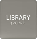 6" X6" Library Sign - ADA Compliant Tactile Graphics Grade 2 Braille Text Acrylic Wall Sign - Quiet zone, Information Convey, Group Study Room Door Signs for Office, School, Home