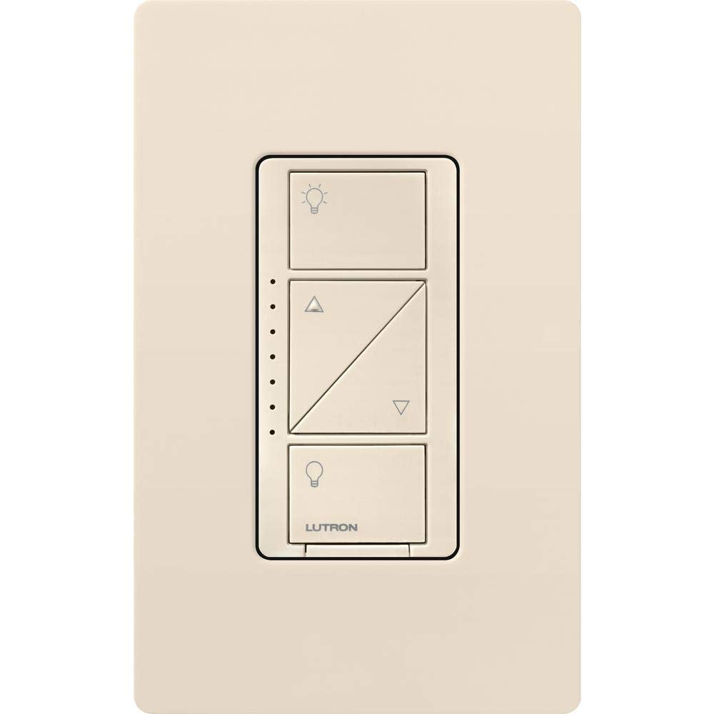 Lutron Caseta Original Smart Dimmer Switch (Lutron Smart Hub Required), for LED Lights, 150 Watt, Single-Pole/3-Way, No Neutral Required, PD-6WCL-LA, Light Almond, 3 Pack