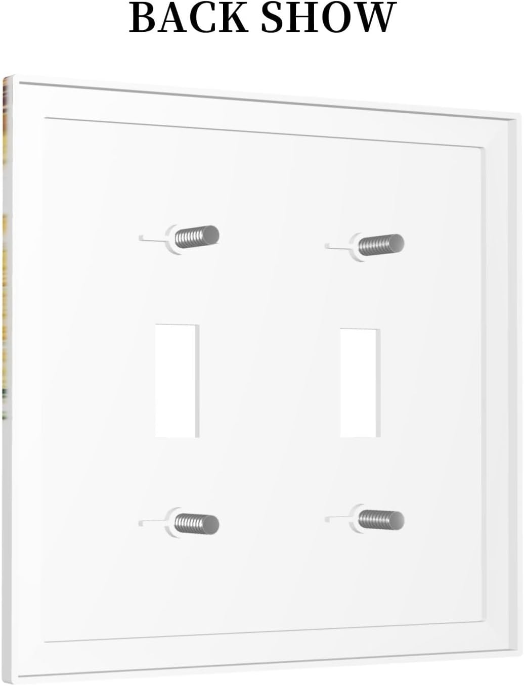 Sunflower Yellow Flowers Floral Decorative Switch Plates 2 Gang Double Toggle Outlet Light Switch Cover Wall Plate Electrical Faceplate for Bed Room Living Room Decor