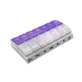 Ezy Dose Weekly (7-Day) Daily Pill Case, Medicine Planner, Vitamin Organizer, 2 Times a Day AM/PM, Small Pop-out Compartments, Arthritis Friendly, Easy to Use, Pearlescent and Lavender Lids, BPA Free