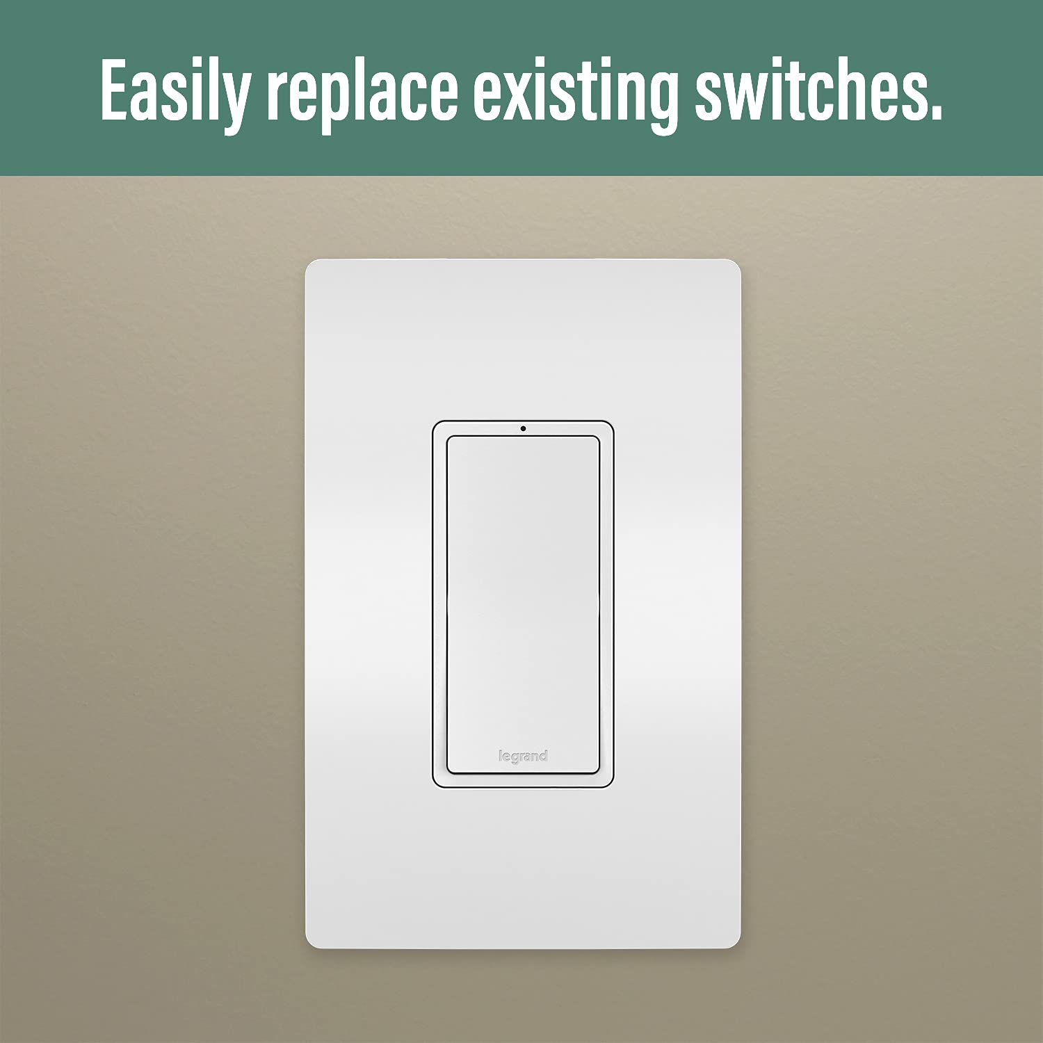 Legrand Radiant WNRL10WH Smart Switch with Netatmo, Compatible with Alexa, Google Assistant & Apple HomeKit, White (1 Count)