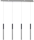 ALTAIR 4 Mini Pendant Lighting Black-Nickel - LED Hanging Light Fixture for Kitchen Island, Bar, Foyer - Cluster Pendants - Dimmable, Adjustable Wire, Lamp Bulb Included