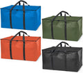 ClearSpace Heavy Duty Moving Bags or Storage Bags – Storage Bins with Lids, Large Moving Boxes with Backpack Straps & Zippers,– Packing Box & Moving Supplies for College Dorm, 4 Pack