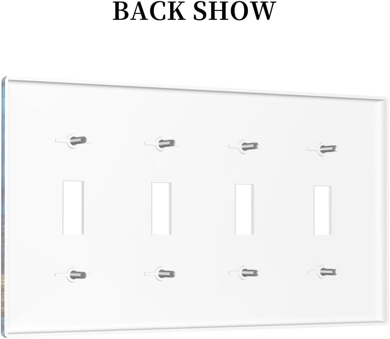 Light Switch Covers Nautical Sea Turtle Coral Jellyfish Quad Toggle Electrical Faceplate 4 Gang Wall Plate Decorative Switch Plates For Kids Room Nursery Decor