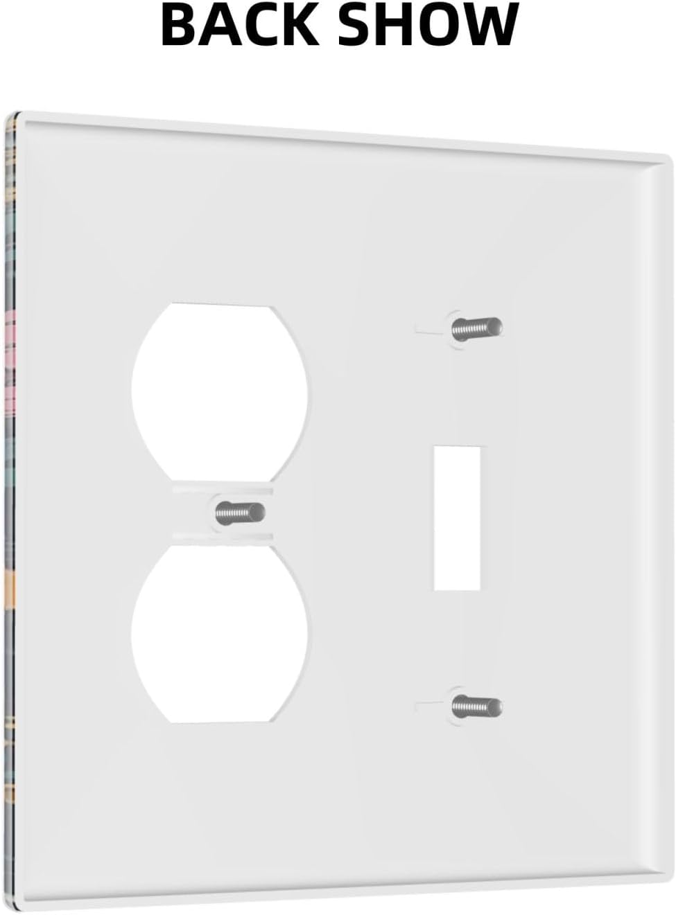 Decorative Outlet Covers Cartoon Comics Colorful Mushrooms 2 Gang Wall Plate Cover Single Toggle Duplex Combo Two Switch Light Switch Cover Plate Jumbo Dual GFCI Faceplate