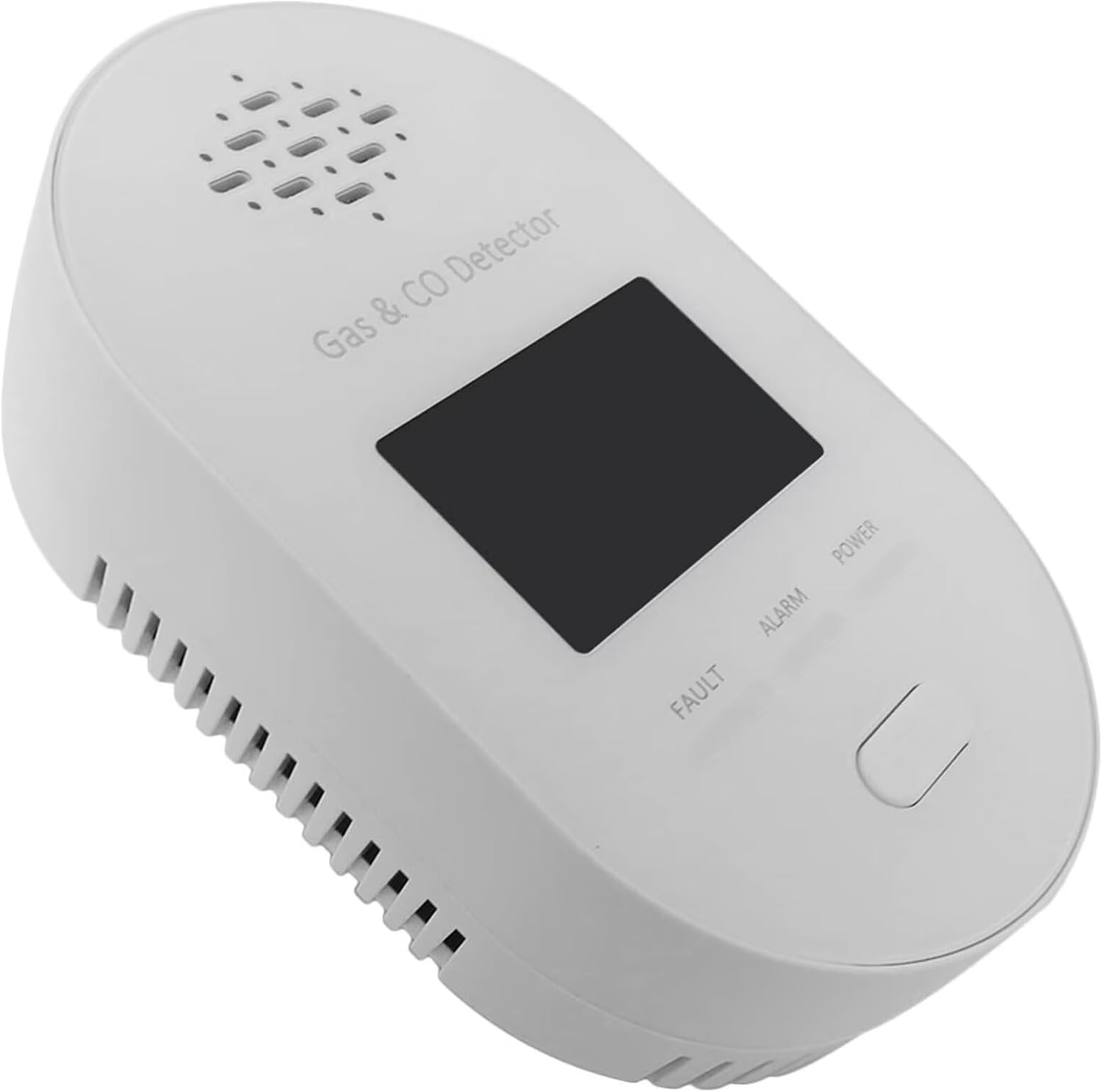 Wall Plug-in Natural Gas & CO Detector, 4-in-1 Portable Combustion Gas Alarm with LCD Display for Indoor Air Quality Monitoring