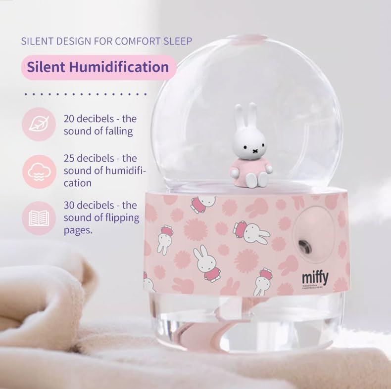 Miffy Crystal Ball Mist Humidifier - Romantic Gift Choice-(White Blue)
