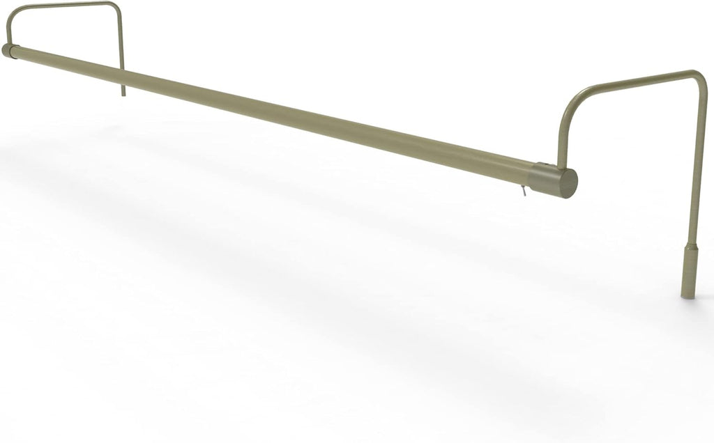 Cocoweb 43 Inch Tru-Slim Antique Brass Picture Light - LED, 2700K, Adjustable Arm, Plug-in, Toggle Switch, Sleek and Compact Design