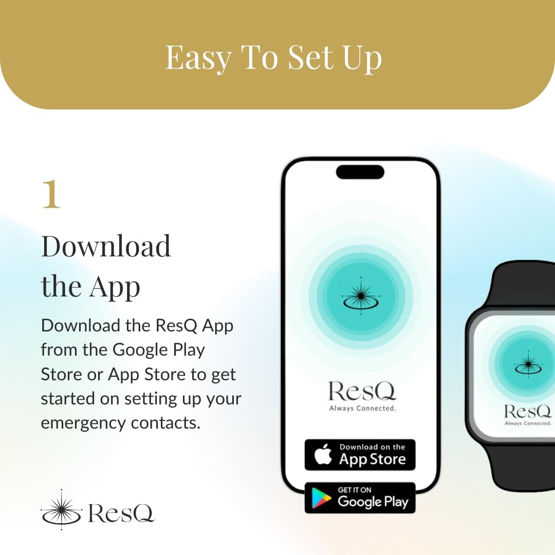 ResQ Jewelry, Shakti Smart Bluetooth Safety Necklace, Discreet Wearable Safety Device - GPS Location Tracking, Audio Recording, One Touch Activation