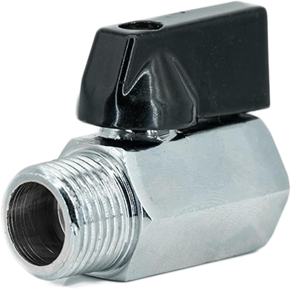 Brass Mini Ball Valve 3/8" NPT Female x Male Shut-Off Valve(Pack of 2)