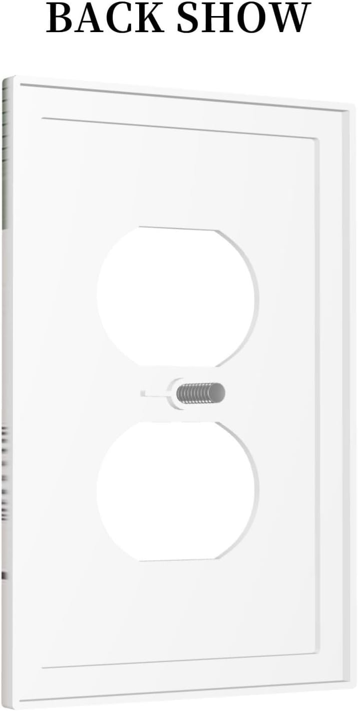 Outlet Covers Sage Green Boho Nature Art Minimalist Geometric Plant 1 Gang Duplex Wall Plate Decorative Switch Plates Electrical Receptacle Faceplate Light Switch Cover for Bedroom