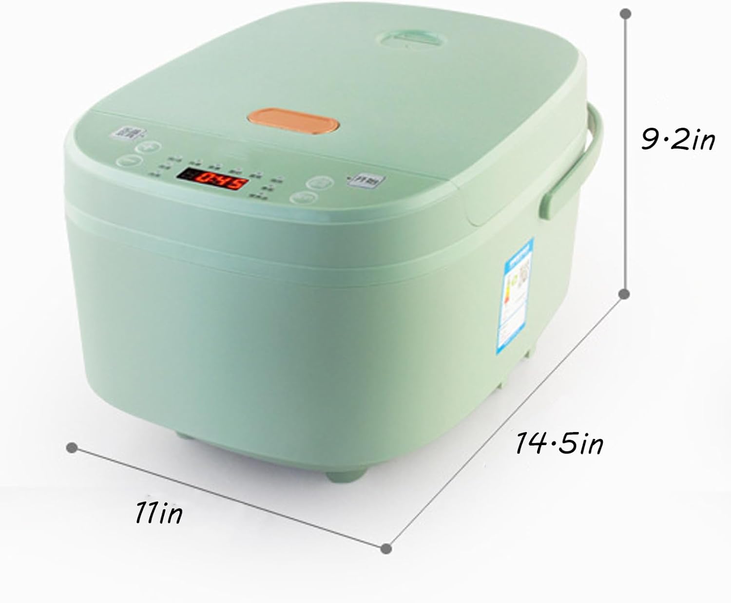 Rice Cooker, Smart Cooker with Steamer, Non-Stick Cooking, High Temperature Resi, 5L, One-Button, Meat, Noodles, Soup