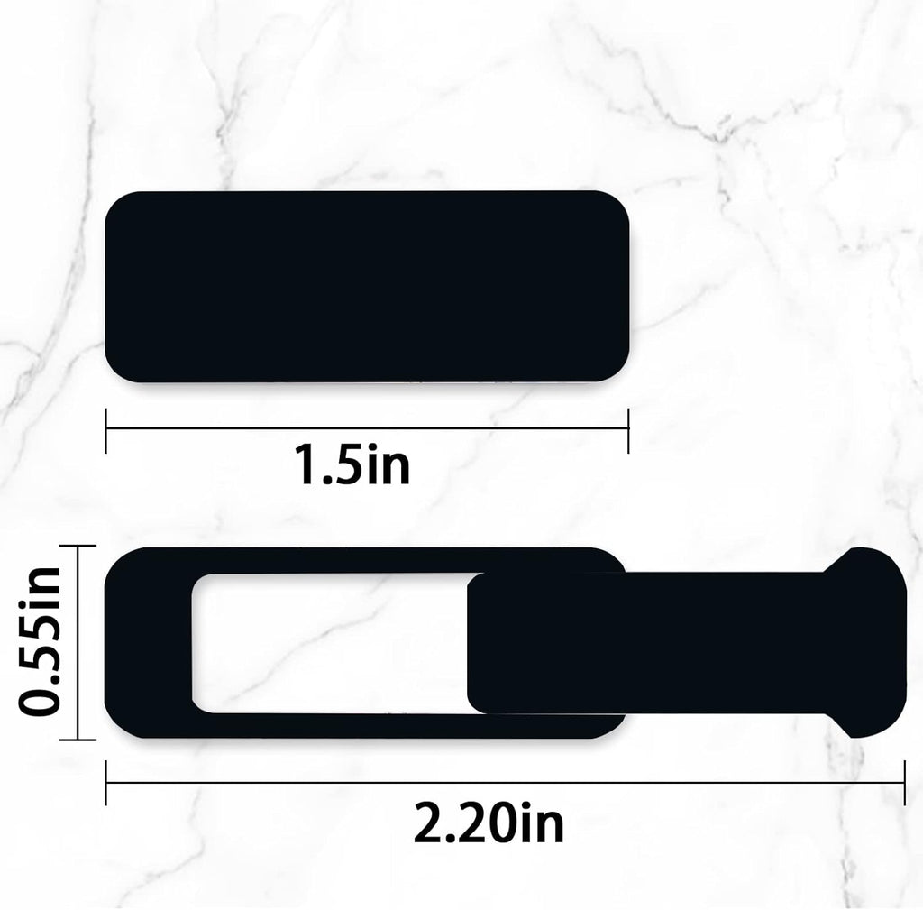 Webcam Cover, 6 Pieces, Laptop Camera Cover, Privacy Shielding Capacity is Twice as Big as The Traditional, Suitable for Computer Mobile Phones, laptops, Tablets and so on (Black 6-Piece Pack)