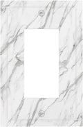Decorative Outlet Covers Modern Grey Marble Texture 1 Gang Rocker Light Switch Cover Plate Single Wall Plates for Electrical Outlets Switch Plate Covers Faceplate for Kitchen Home Decor