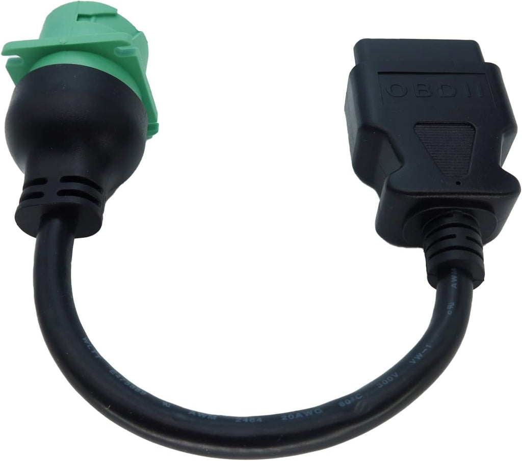 OBD2 Male to 9pin J1939 Female Adapter Cable OBDII to Green J1939