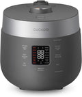CUCKOO Twin Pressure Rice Cooker 10-Cup Uncooked / 20-Cup Cooked with Nonstick Inner Pot, Large Rice Maker & Warmer with 16 Menu Options, Open Cooking Mode, Voice Guide, Gray (CRP-ST1009FG)
