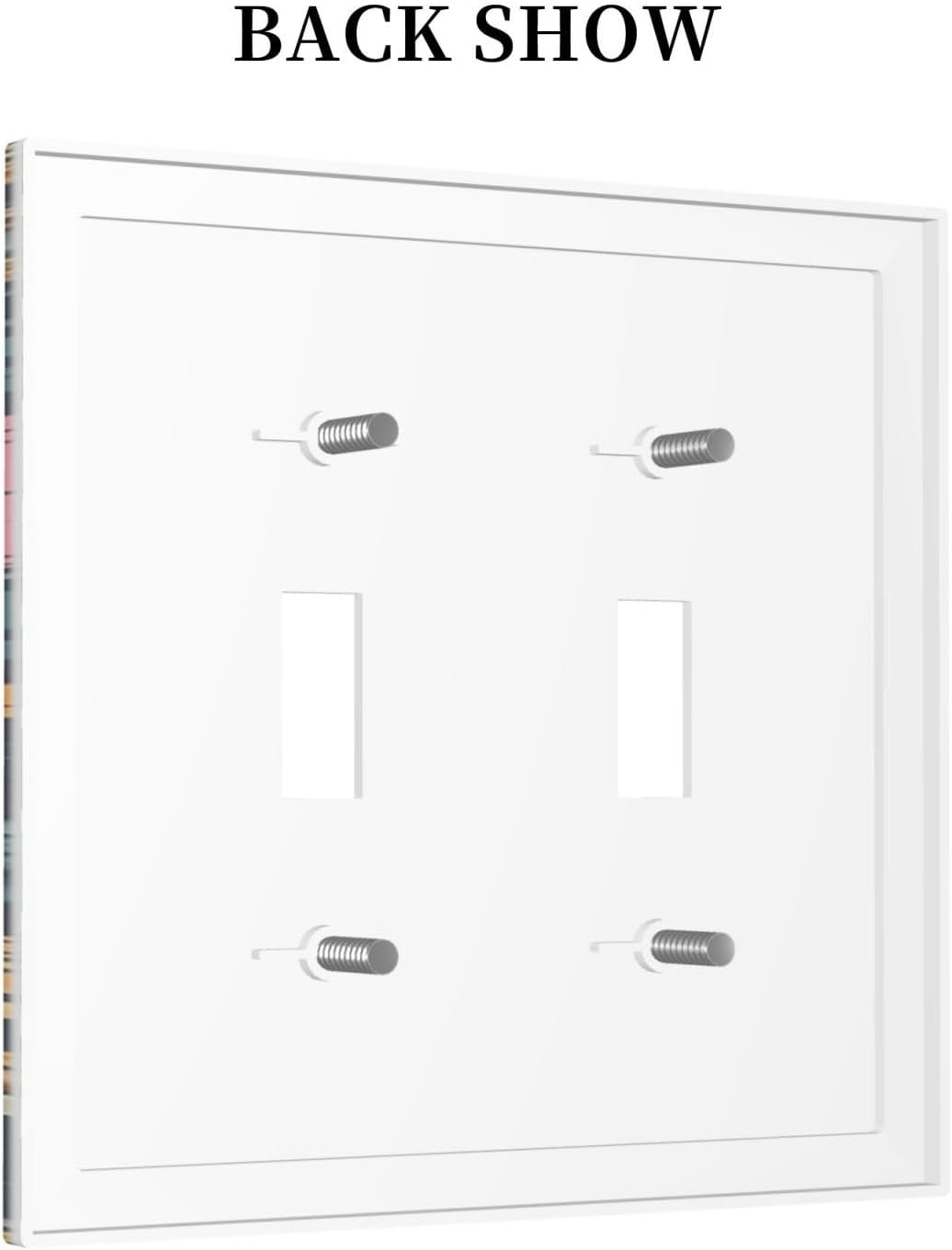 Decorative Light Switch Cover Multicolored Mushrooms Colorful Plant Double Toggle Switchplate 2 Gang Personalized Wall Plate Switchcovers Decora Light Switch Plate for Home Decor