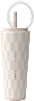 REDUCE Halo 32 oz Stainless Steel Vacuum Insulated Tumbler - Spill Proof Travel Mug with Flip Handle Lid - Keeps Drinks Cold for 32 Hrs - Dishwasher Safe - Cupholder Friendly - Feeling Neutral