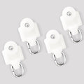 White Curtain Tracks Ceiling Wall Mounted Heavy-Duty Curtains Rails Room Divider Curtain Track for Living Room Bedroom Room Shower Divider Special Pulley 20PCS